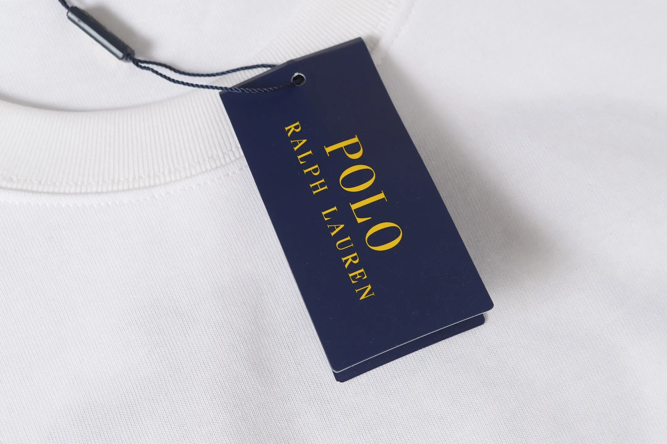 P140 💰 Actual pictures [High-end quality] Code: 8912# Color: Black White Size: S to XXL 2026ss New Ralph Lauren 320g customized fabric Round neck short sleeves Special embroidery Burnt patch Loose version for men and women